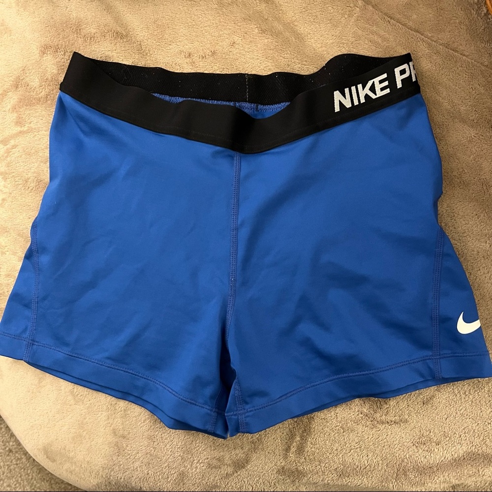 NIKE 3” PRO COMPRESSION SHORTS - BLUE